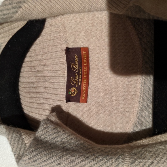 Loro Piana Men's Roadster Light 1/4 zip cashmere - Picture 1 of 3